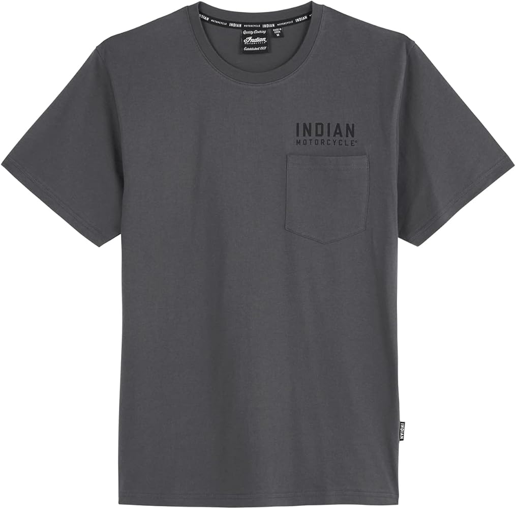 Indian Motorcycle Men's True Craftsmanship USA T-Shirt, Gray