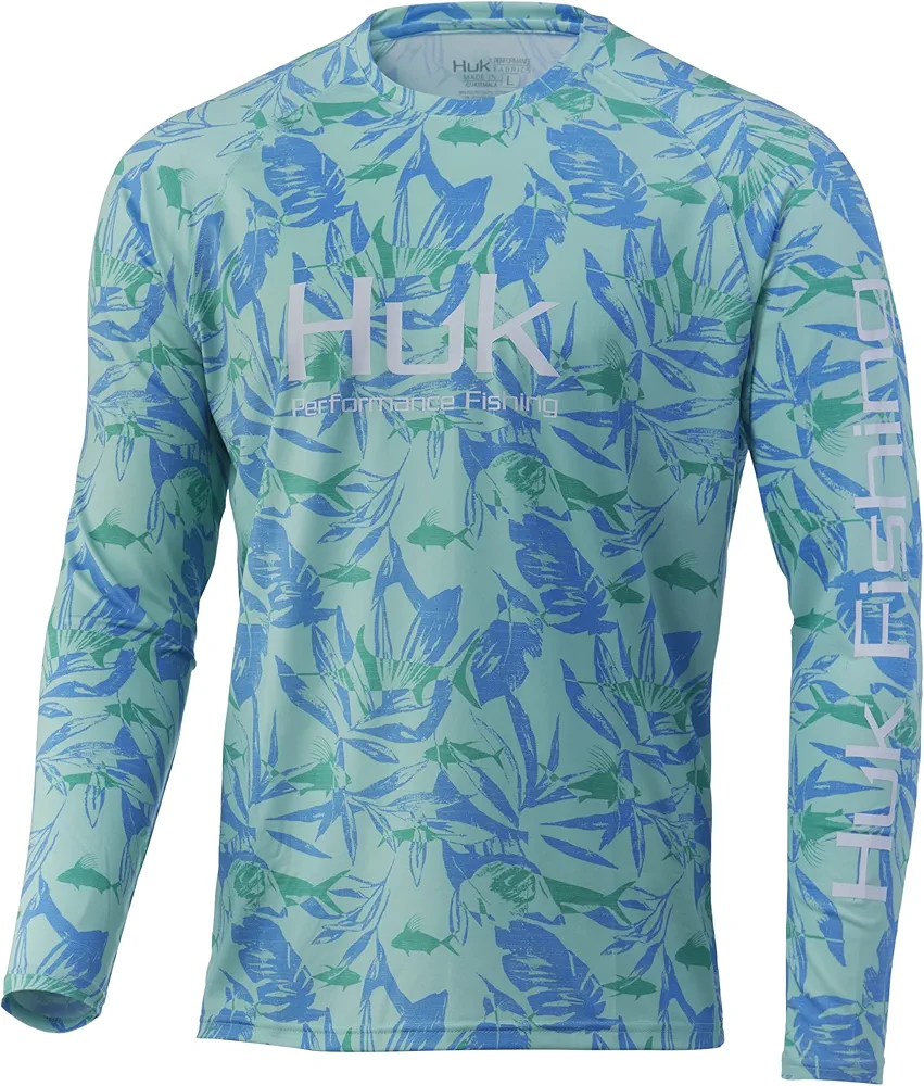 HUK Men's Pattern Pursuit Long Sleeve Performance Fishing Shirt