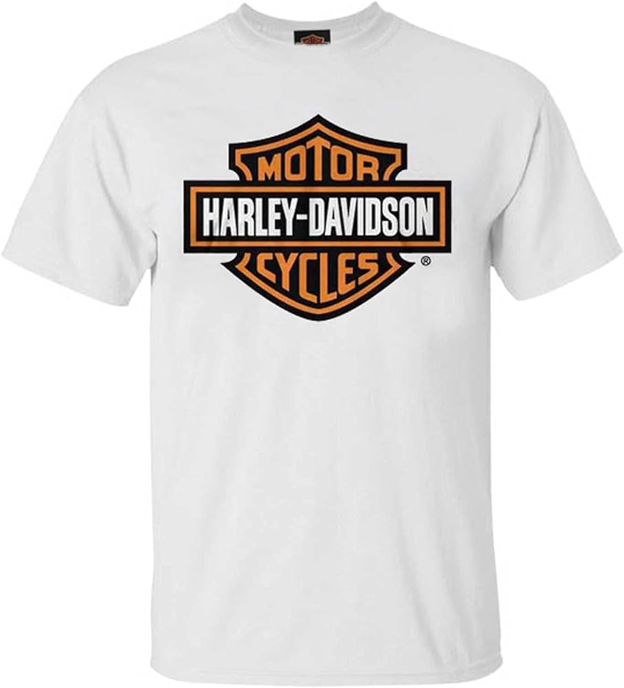 Harley-Davidson Men's Bar & Shield Logo Crew-Neck Cotton T-Shirt - White