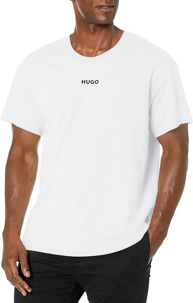 HUGO Men's Center Logo Cotton Short Sleeve T-shirt