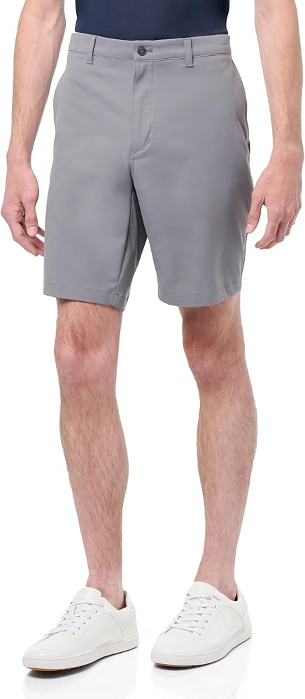 PGA TOUR 9" Men’s Golf Shorts with Active Waistband, Solid Stretch Fabric, Sun Protection, Moisture-wicking