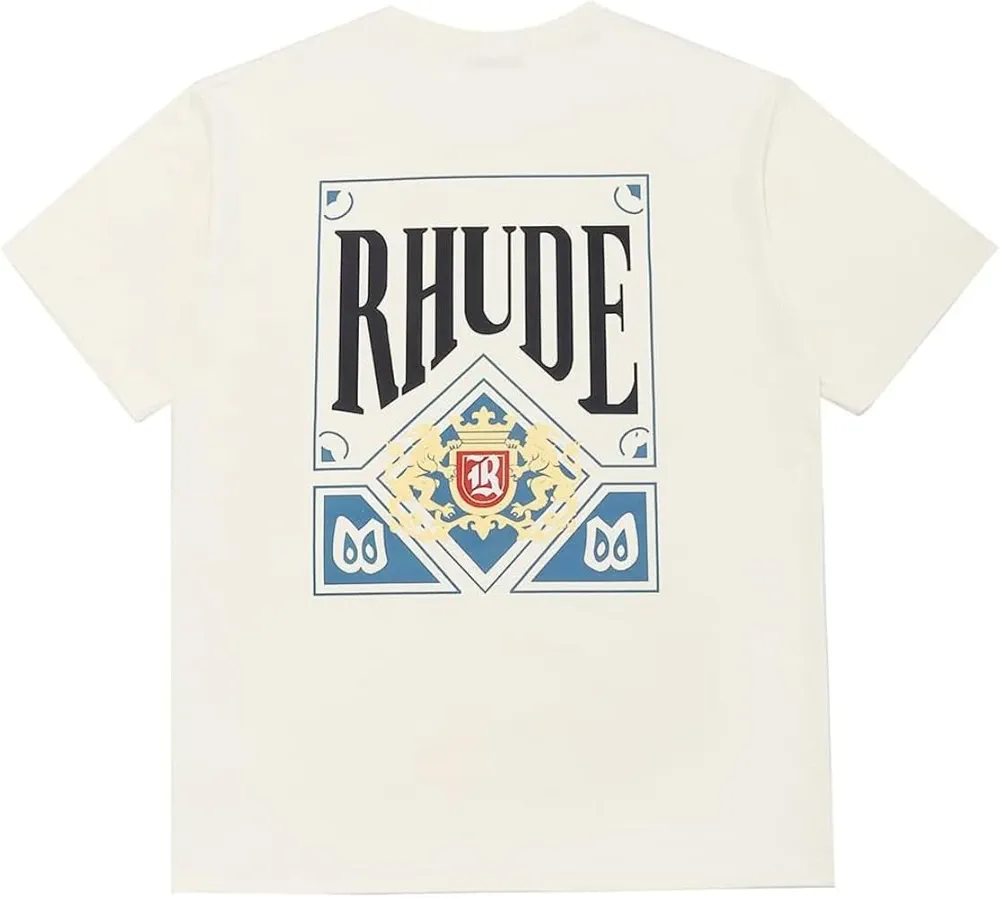 Rhude Unisex Crew Neck Cotton T-Shirt, Small