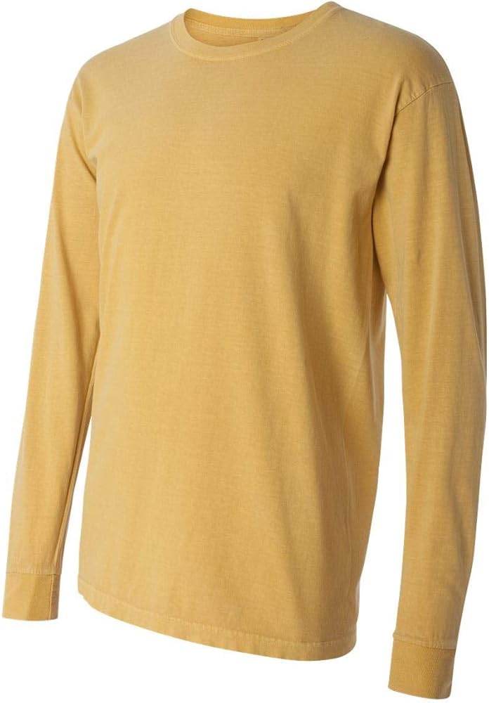 Comfort Colors Ringspun Garment-Dyed Long-Sleeve T-Shirt (C6014)- MUSTARD, M