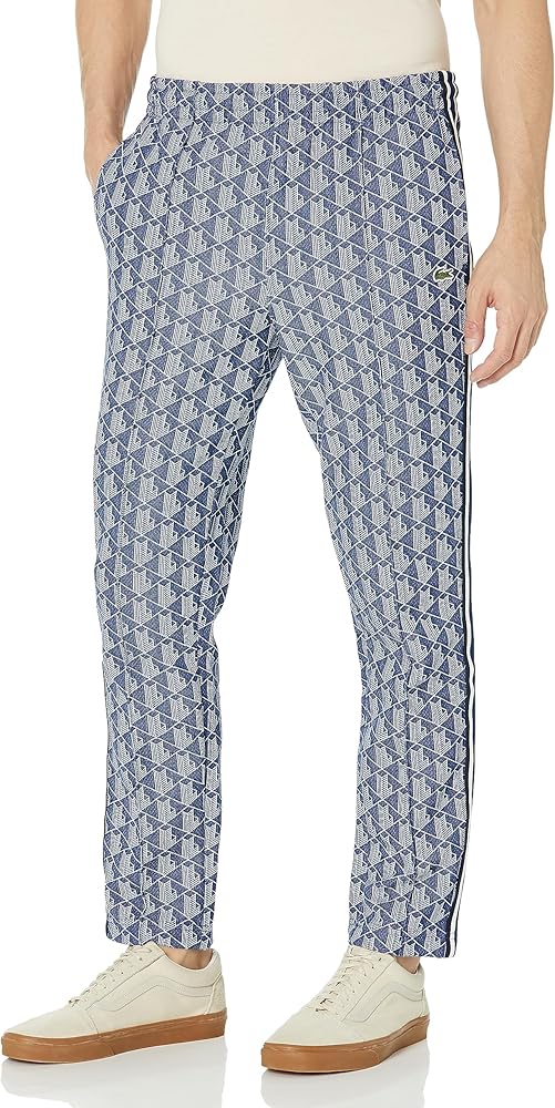 Lacoste Mens Monogram Print Pants