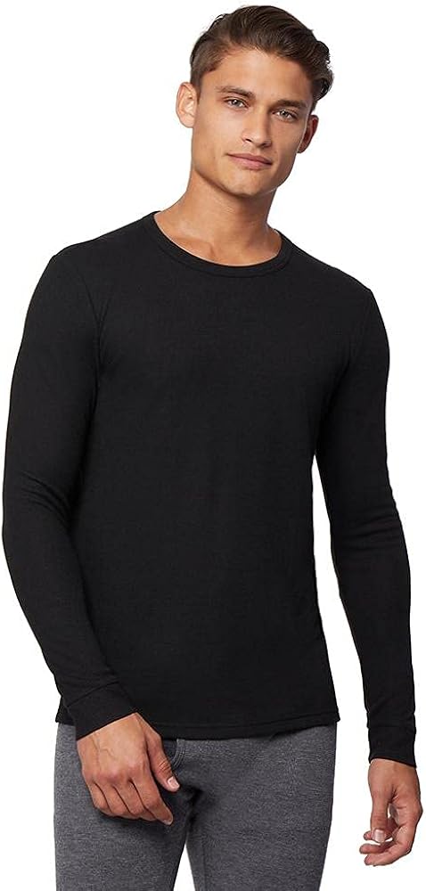 32 Degrees Men’s Midweight Ultra Soft Thermal Waffle Baselayer Crew Neck Long Sleeve Top