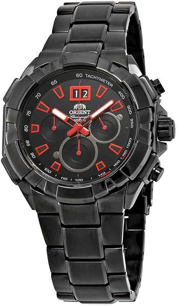 Orient Enterprise Chronograph Black Dial Men's Watch FTV00004B