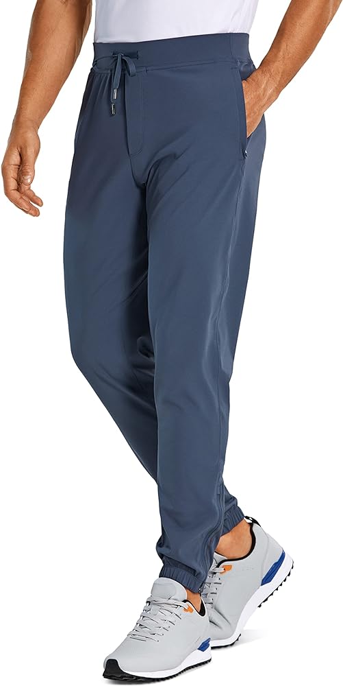 CRZ YOGA Mens 4-Way Stretch Golf Joggers with Pockets 30" - Work Pants Track Gym Athletic Workout Hiking Pants