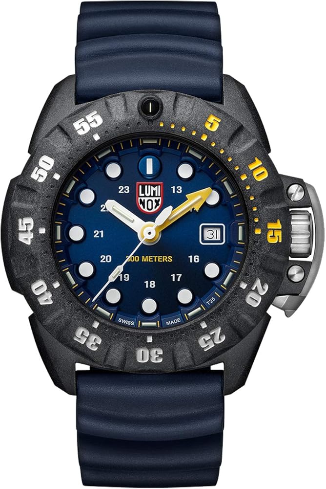 Luminox - Mens Wrist Watch Scott Cassell Deep Dive Edition 45mm Black Case Blue Dial (XS.1553): 300 M Water Resistant + Crystal Sapphire + Divers Bezel