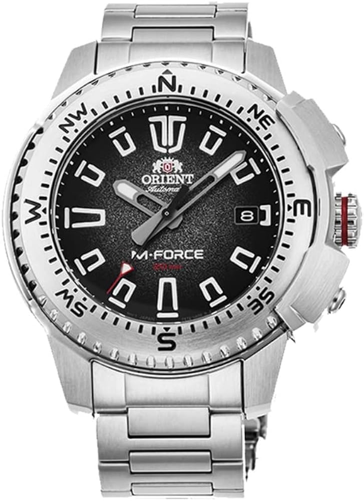 ORIENT Orient RA AC0N01B Men's M Force Delta Stainless Steel Black Dial Automatic Dive Watch