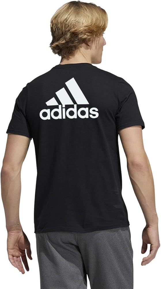 adidas Men's Amplifier Short Sleeve T-Shirt, Black/White