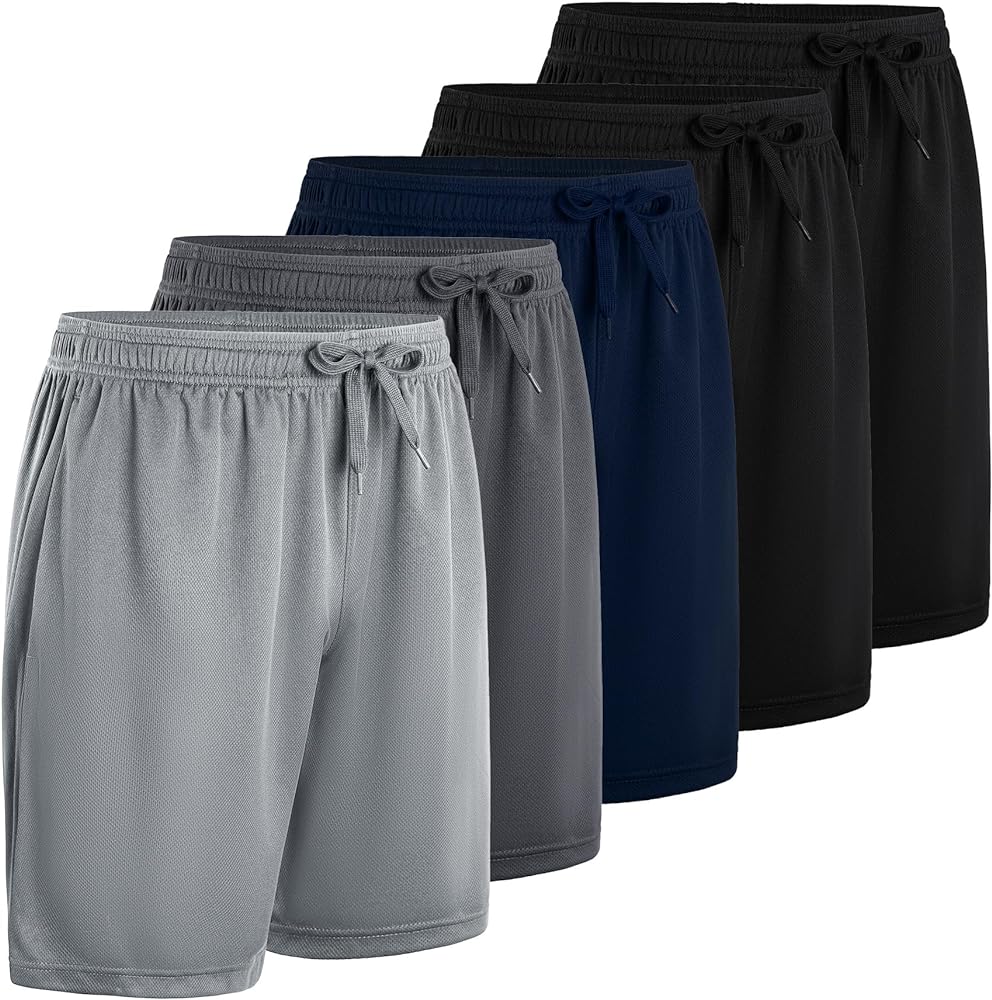 Men’s Basketball Shorts Running Athletic Workout Shorts with Pockets Quick Dry and Loose Fit