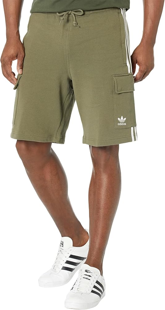 adidas Originals 3-Stripes Cargo Shorts Olive Strata SM