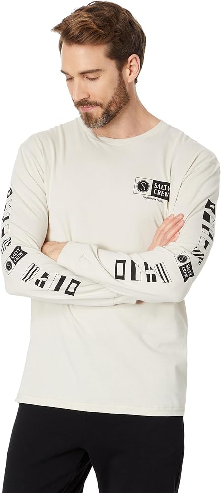 Salty Crew Alpha LS Tee - Men's Fashion Casual Long Sleeve Shirts Cotton Shirts - Regular Fit - Lifestyle Beach Apparel