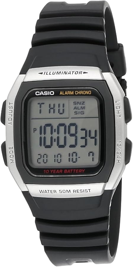 Casio Men's Watch Digital Quartz Resin W-96H-1A