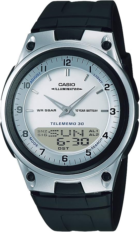 Casio Watch, Casio Collection, Digital Ana-Combi, White (5 ATM water resistant), 1個, Newest model