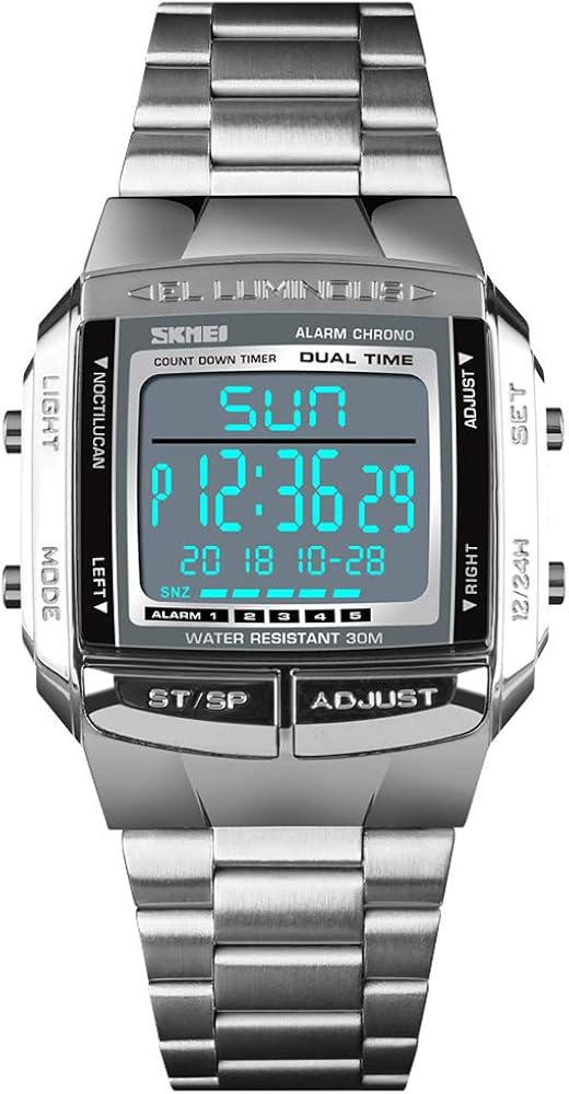 FANMIS Unisex Luxury Digital Watches Multifunctional Stopwatch Countdown Alarm Backlight Water Resistant Watch