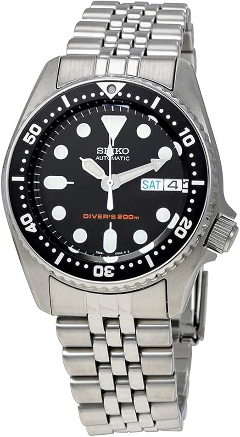 Seiko Women Year-Round SKX013K2 Mens Automatic 200M Divers Watch-Stainless Steel Belt with Black Dial