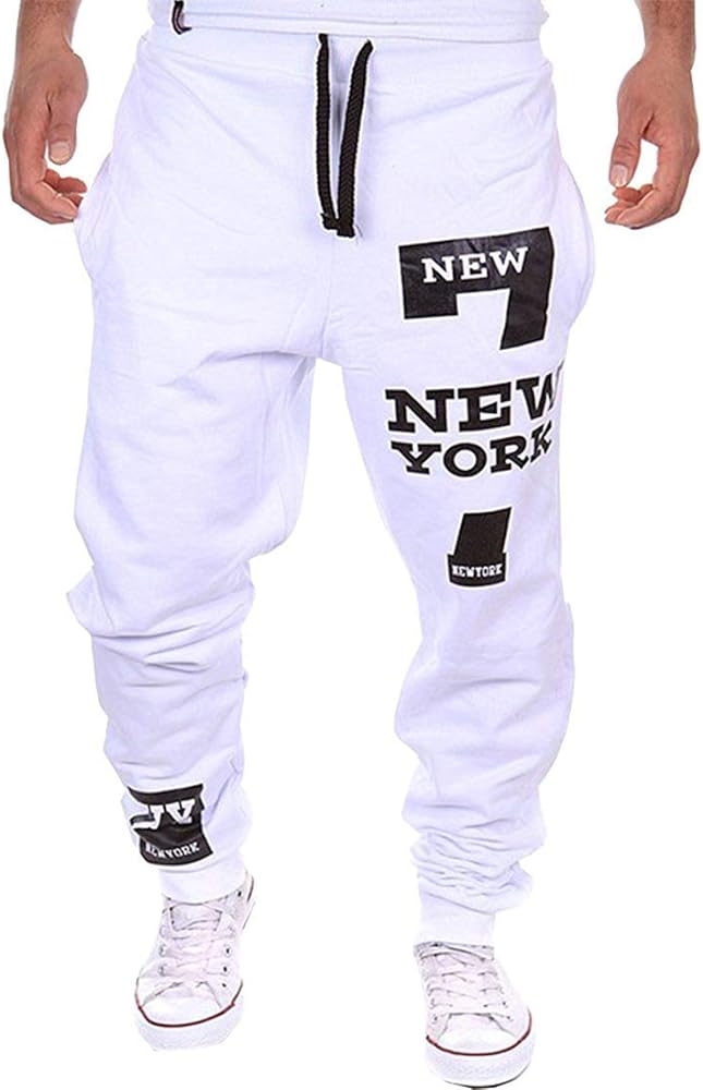 Men's Harem Casual Baggy Hiphop Dance Jogger Sweatpants Trousers