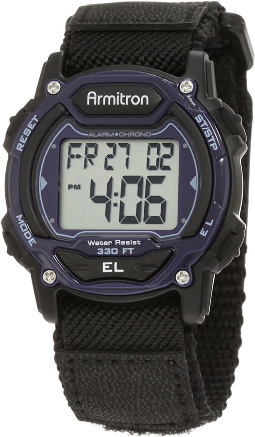 Armitron Sport Unisex Digital Chronograph Nylon Strap Watch, 45-7004