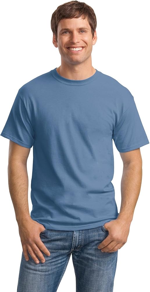 Hanes 5.2 oz. ComfortSoft Cotton T-Shirt (5280) Pack of 6-LIGHT STEEL