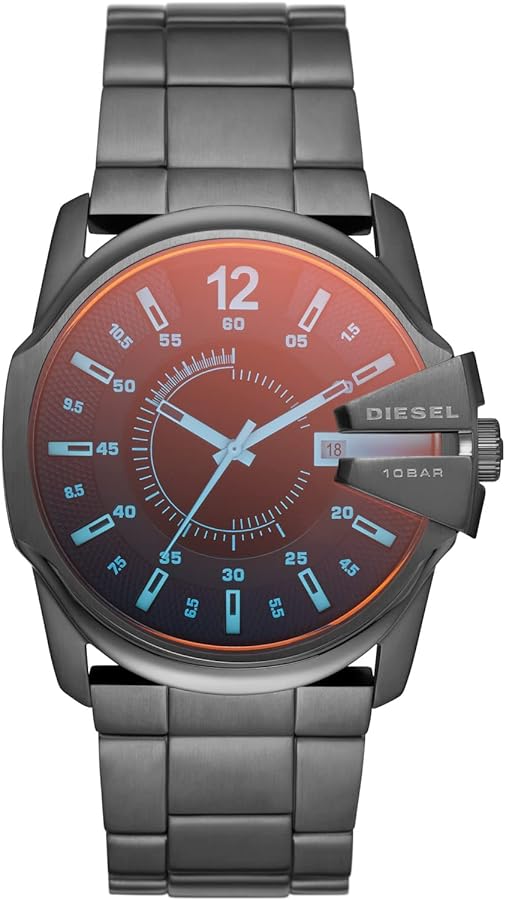 Diesel Master Chief Stainless Steel Three-Hand Analog Men's Watch, Color: Gunmetal (Model: DZ1965)