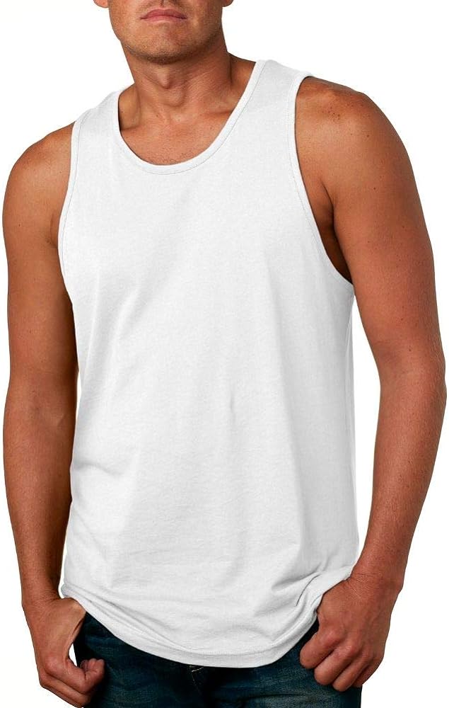 Next Level Mens Jersey Tank Top 3633-Turquoise (3 Pack)