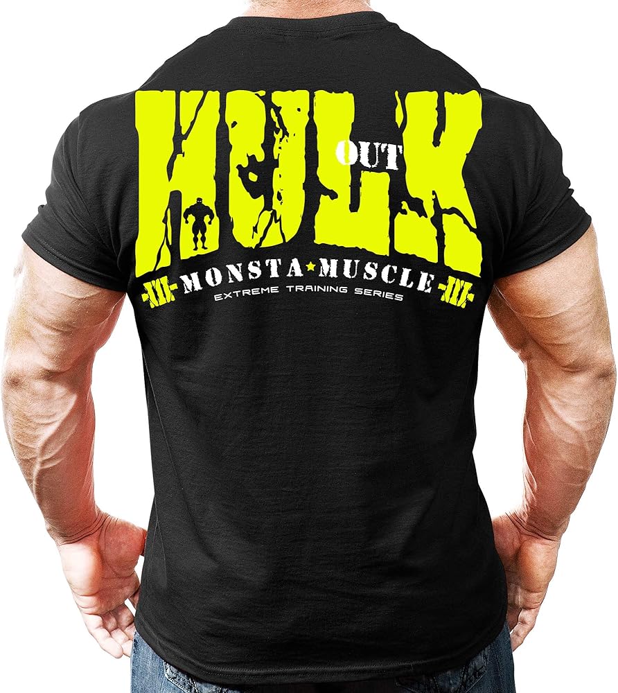 Men's Bodybuilding Workout (HulkOut:FeelTheRush) Gym T-Shirt