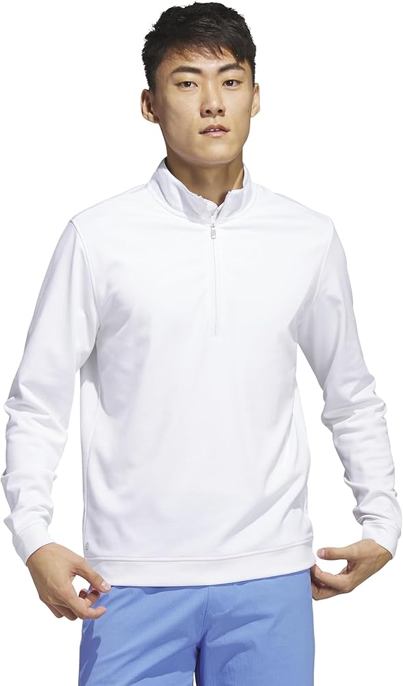 adidas Men's Elevated Quarter Zip Golf Pullover