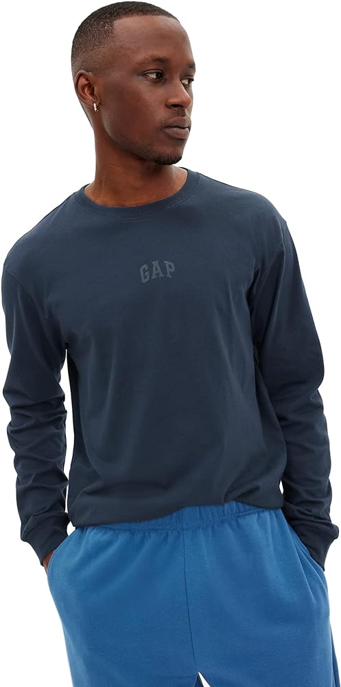 GAP Men's Relaxed Fit Long Sleeve Logo Tee T-shirt