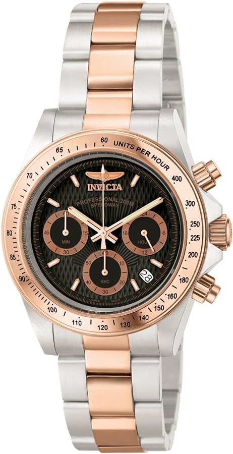 Invicta Men's 6932 "Speedway Professional Collection" 18k Rose Gold-Plated and Stainless Steel Watch