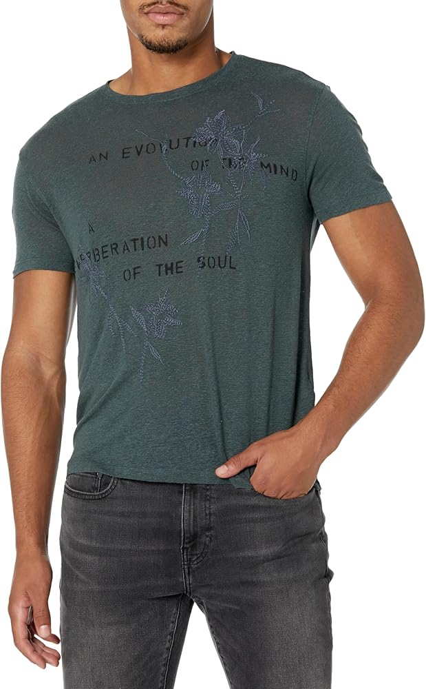 John Varvatos Men's Evolution Floral Tee