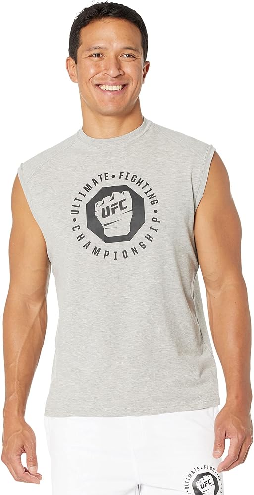 UFC Sleeveless Crew Neck Tank Top for Men – Blended Cotton – Short Sleeves – Regular Fit – Graphic Printed