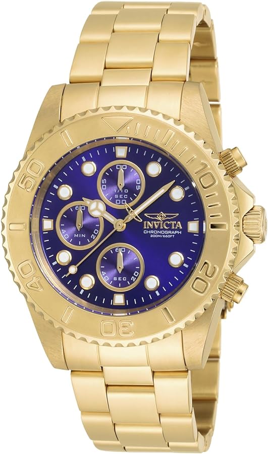 Invicta Men's 19157 Pro Diver Analog Display Japanese Quartz Gold Watch