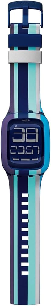 Swatch Men's Digital SURN103 Digital Silicone Swiss Quartz Watch