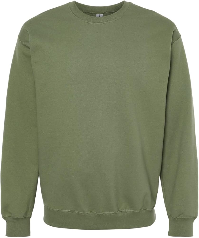 Gildan Mens Softstyle Crewneck Sweatshirt, M, Military Green