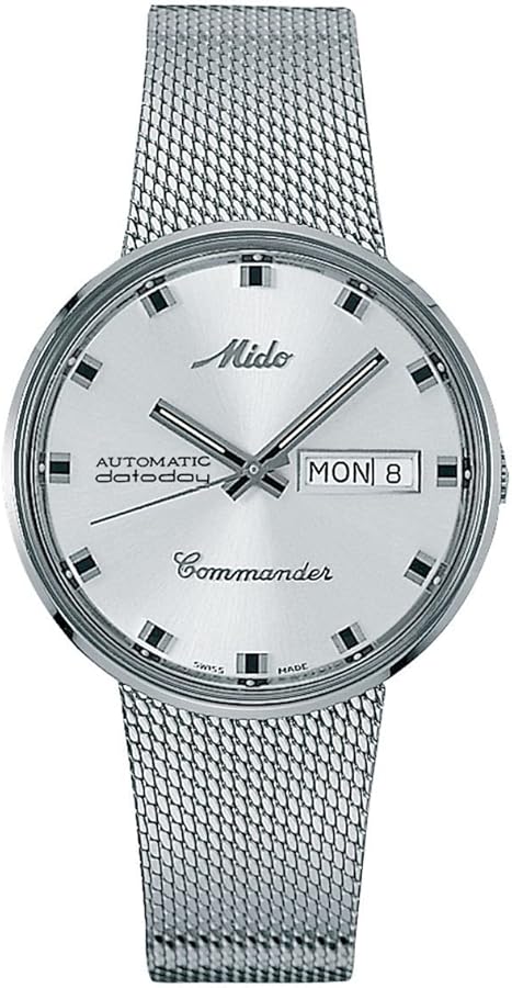 MIDO Commander 1959 - Swiss Automatic Watch for Men - Silver Dial - Case 37mm - M842942113