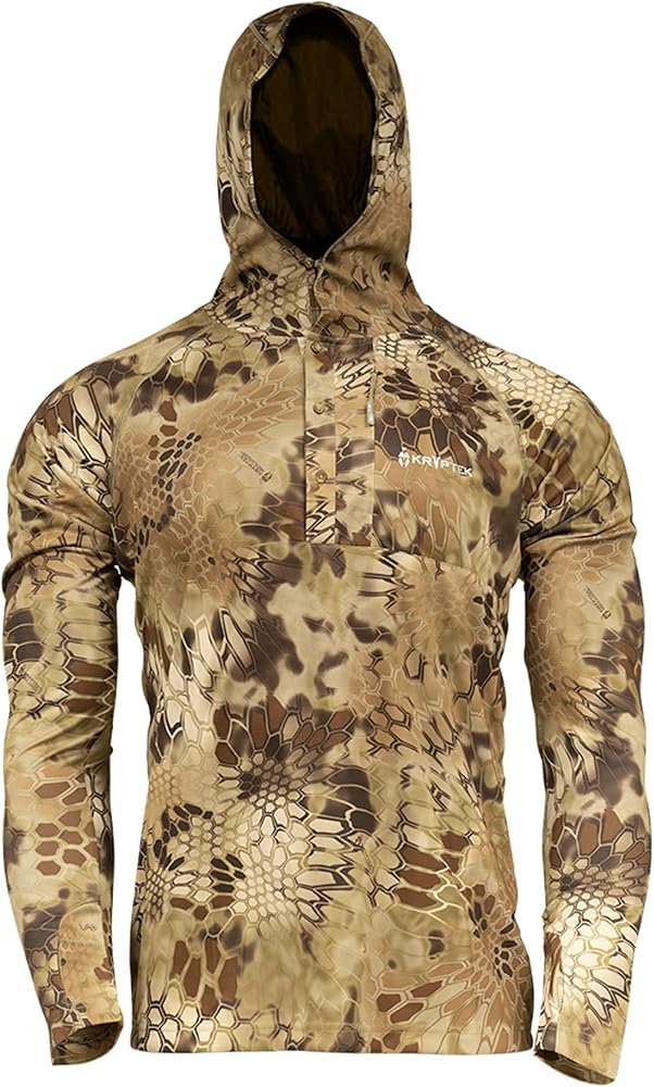 Kryptek Men's Sonora Hooded, Lightweight Sun Protective Hot Weather Hunting Shirt