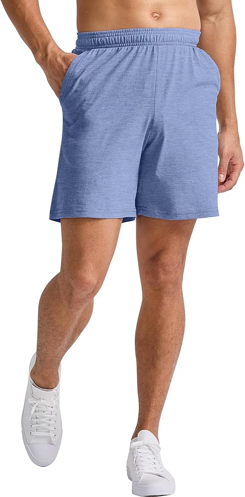 Hanes Mens Originals Pull-On Jersey Shorts, Lightweight Tri-Blend Shorts With Pockets