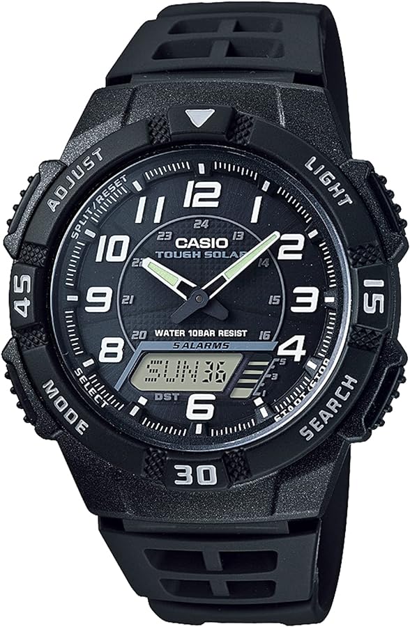 Casio AQ-S810 Watch, Casio Collection, multicolor (black/white), 1個, Newest model