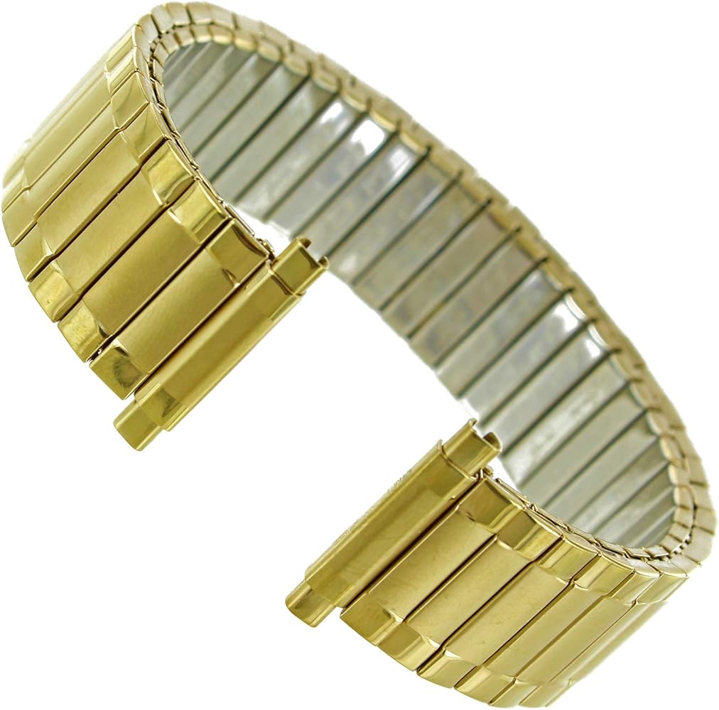 16-21mm Speidel Stainless Steel Gold Tone Mens Expansion Watch Band 1242/32