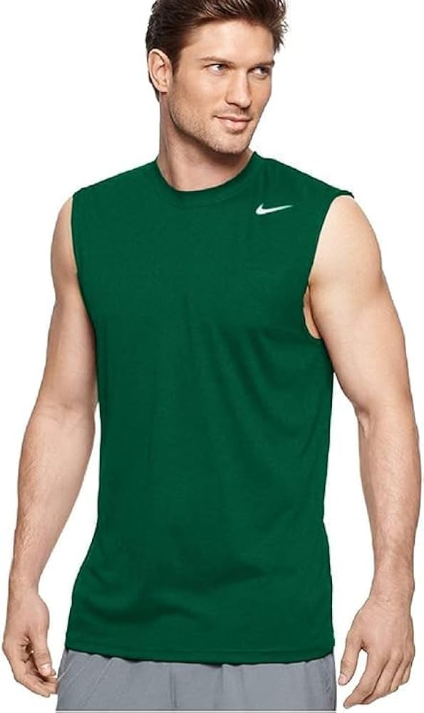 Nike Mens Legend Dri Fit Sleeveless T Shirt (Green, Small)