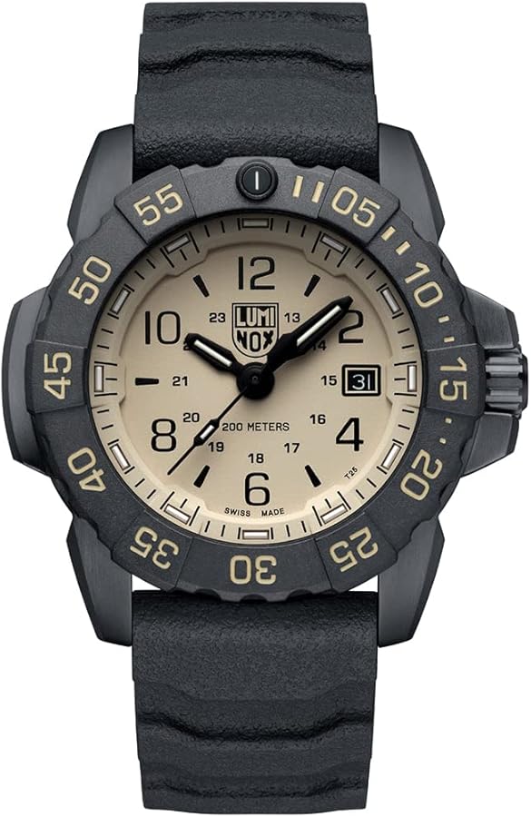 Luminox Men's Analogue Quartz Watch with Rubber Strap XS.3251.CBNSF.Set, Black, 45mm, Military