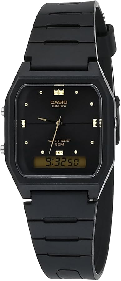 Casio Men's Watch AW48HE-1AV, Black, Strap