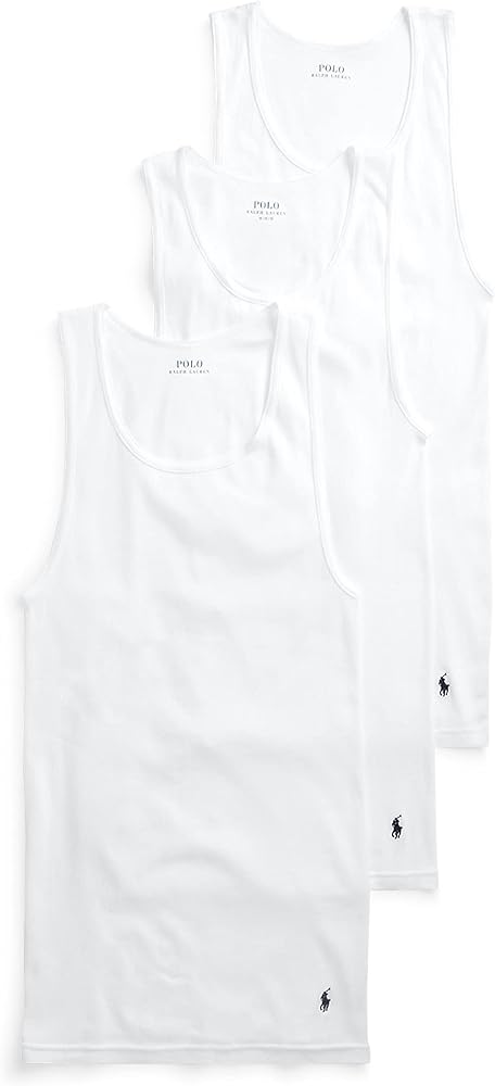 POLO RALPH LAUREN Men's Classic Fit Cotton Tanks 3-pack