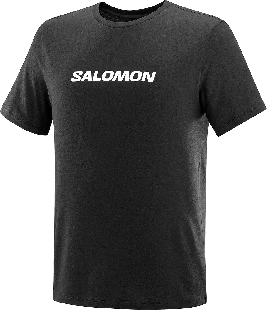 Salomon Men's Standard SAL Logo PERF SS TEE M-DEEP Black S