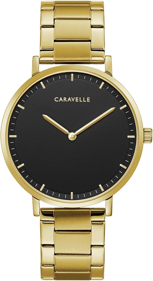 Caravelle min/Max Quartz Mens Watch, Stainless Steel