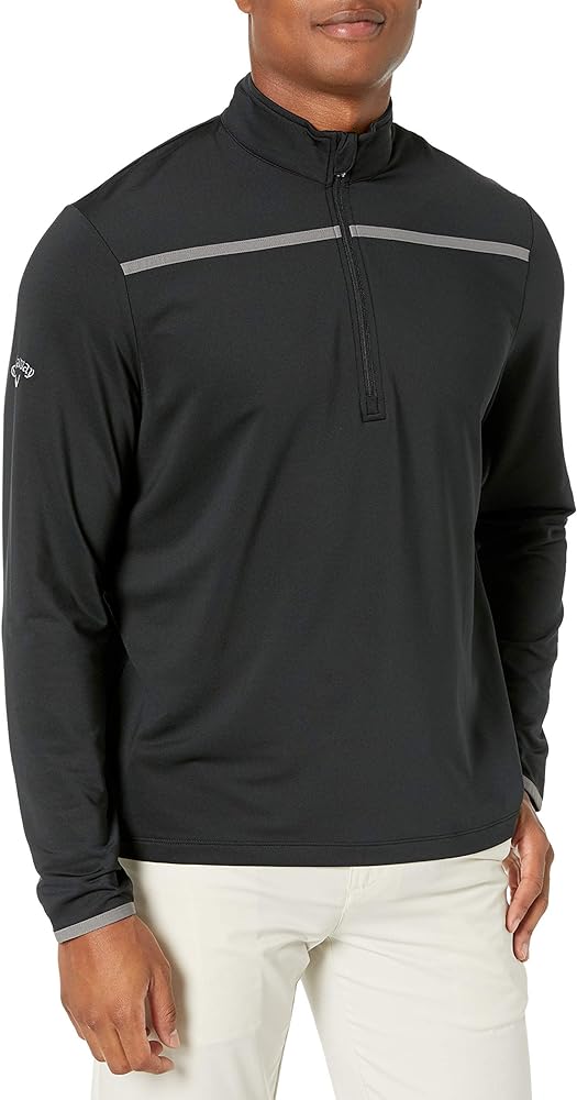 Callaway Men's Weather Series ¼ Zip Mock Neck Pullover for Men, Extended Sizes, Men’s Performance Apparel