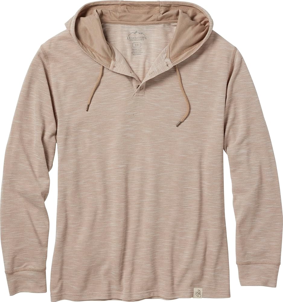 Legendary Whitetails Men's Legendary Outdoors Hooded Pullover Slub Knit Performance Henley