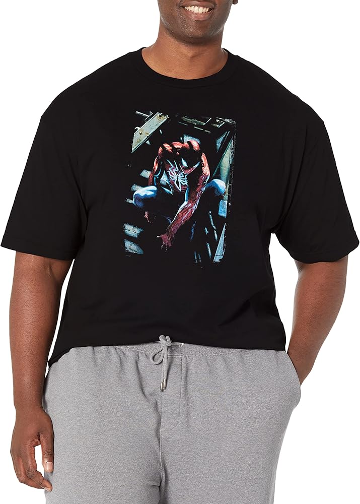 Marvel Big & Tall Classic Spider Staircase Men's Tops Short Sleeve Tee Shirt