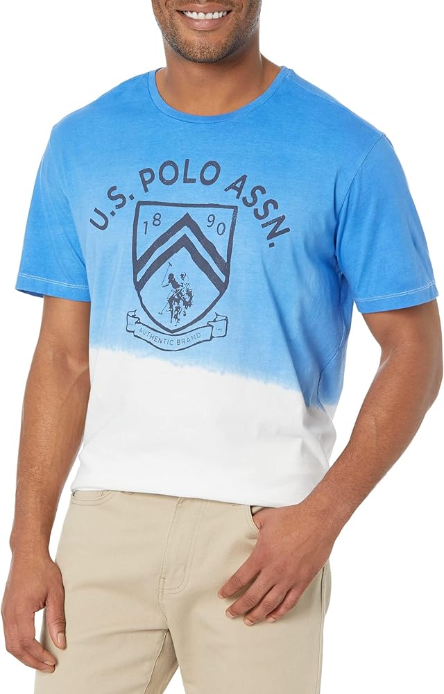 U.S. Polo Assn. Crew Neck Tonal Dip-Dye Graphic Tee